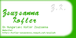 zsuzsanna kofler business card